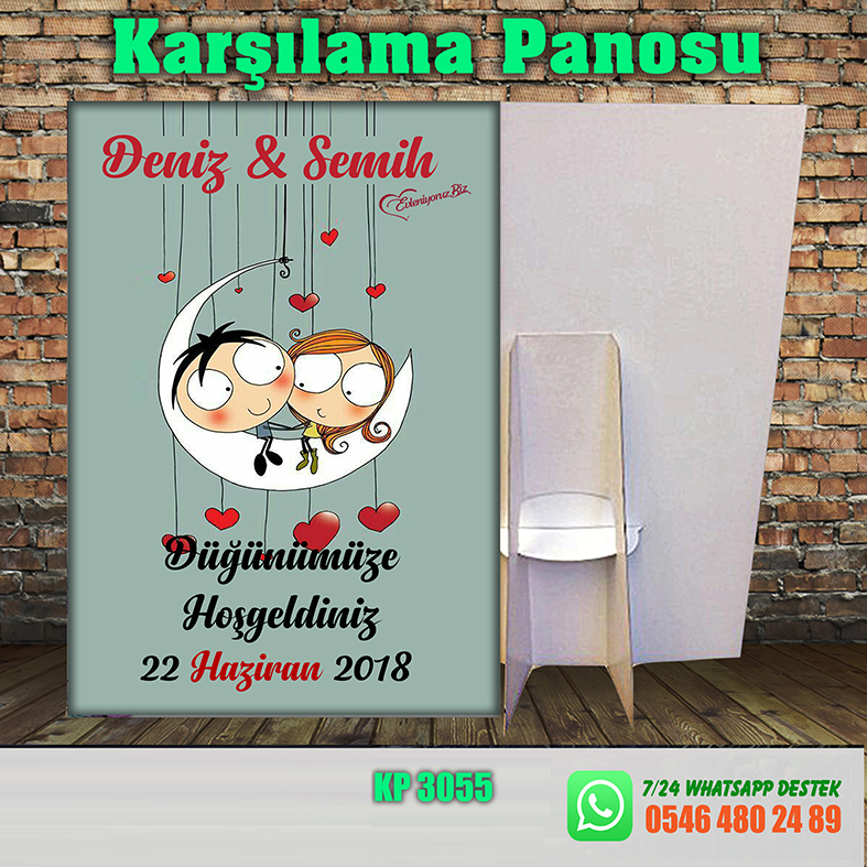 1 Adet Karşılama Panosu 80TL KP3055