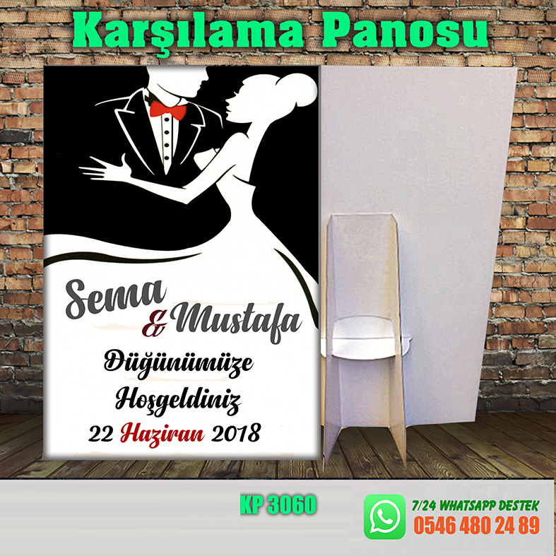 1 Adet Karşılama Panosu 80TL KP3060