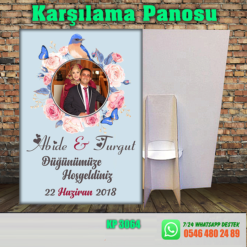 1 Adet Karşılama Panosu 80TL KP3064