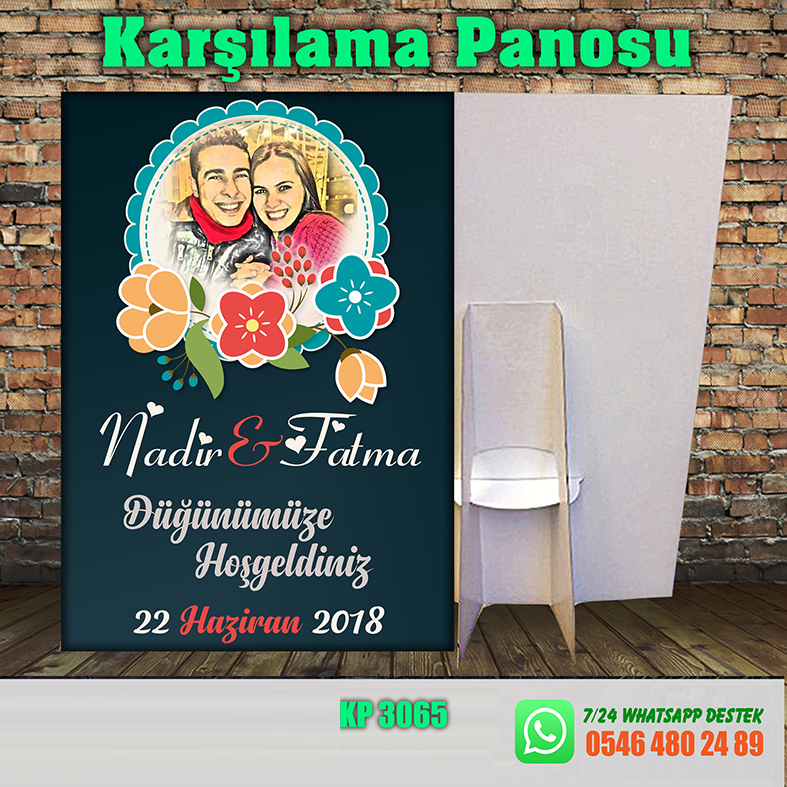 1 Adet Karşılama Panosu 80TL KP3065